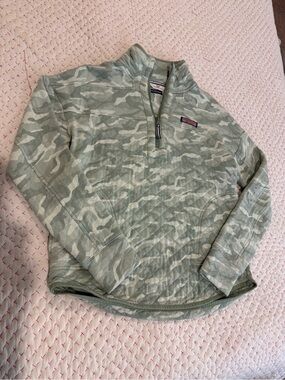 🐳🐳 Women’s Vineyard Vines Quilted Camo Shep Shirt Pullover Sage Green 🌴🌴
